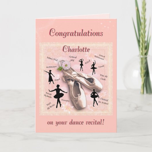 Carte congratulations on dance recital (customizable) (Devant)
