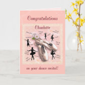 Carte congratulations on dance recital (customizable) (Fleur jaune)