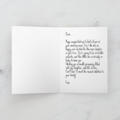 Carte Congratulations On Pregnancy, w. Sample Text, Card (Intérieur)