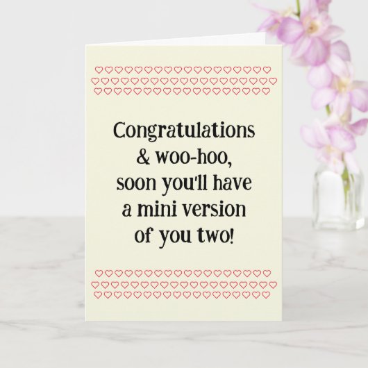 Carte Congratulations On Pregnancy, w. Sample Text, Card (Orchidée)