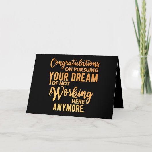 Carte Congratulations on Pursuing Your Dream (Devant)