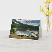 CARTE CONGRATULATIONS ON YOU NEW **LAKE HOUSE** (Fleur jaune)