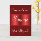 Carte Congratulations on your bat mitzvah (Fleur jaune)