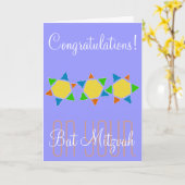 Carte Congratulations on your bat mitzvah (Fleur jaune)