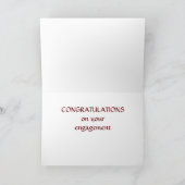 CARTE CONGRATULATIONS ON YOUR **ENGAGEMENT* (Intérieur)