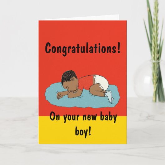 Carte Congratulations on your new baby card (Devant)