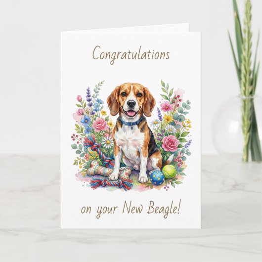 Carte Congratulations on your New Beagle (Devant)