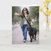 Carte Congratulations on Your New Guide Dog Card (Fleur jaune)