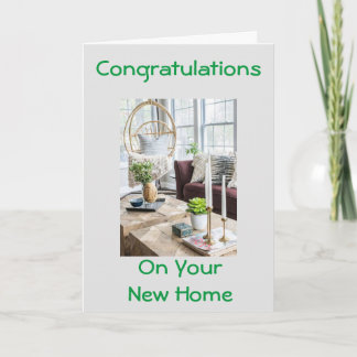 CARTE **CONGRATULATIONS ON YOUR NEW HOME"
