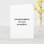 Carte Congratulations on your promotion ! (Fleur jaune)