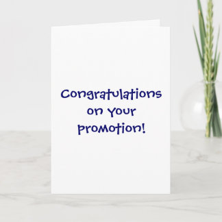 Carte Congratulations on your promotion !