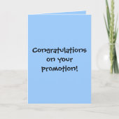 Carte Congratulations on your promotion ! (Devant)