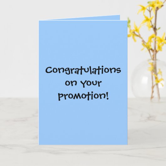 Carte Congratulations on your promotion ! (Fleur jaune)