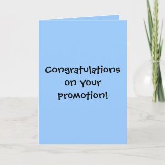 Carte Congratulations on your promotion !