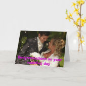 Carte Congratulations on your weddin. (Fleur jaune)
