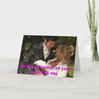 Carte Congratulations on your weddin.