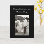Carte Congratulations on your wedding day... (Fleur jaune)