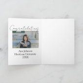 Carte Congratulations photo graduate name university yea (Intérieur)