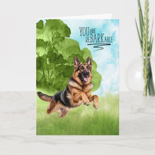 Carte Congratulations reBARKable German Shepherd Dog (Devant)
