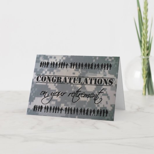 Carte Congratulations Retirement Military Service (Devant)