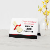 Carte Congratulations to Grad Parents Rolled Diploma (Fleur jaune)