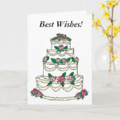 Carte Congratulations Wedding Best Wishes (Fleur jaune)