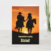 Carte Congratulations Wedding Getting Hitched Country  (Devant)