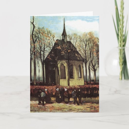 Carte Congrégation à Church, Nuenen par Vincent van Gogh (Devant)