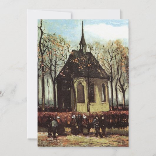 Carte Congrégation à Church, Nuenen par Vincent van Gogh (Devant)