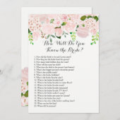 Carte Connais-tu bien la mariée ? (Devant / Derrière)