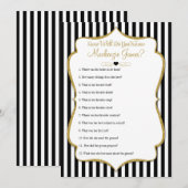 Carte Connaissez Bien Le Jeu De Fête des mariées De Mari (Devant / Derrière)