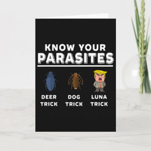 Carte Connaissez vos parasites anti-trump drôle Luna Tic