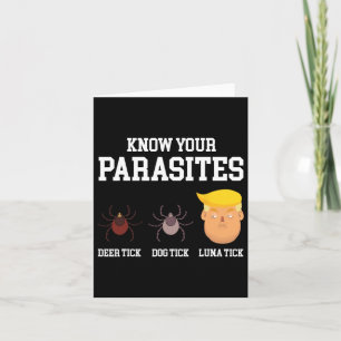 Carte Connaissez vos parasites Drôle Anti Trump Résiste