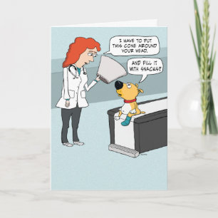 Carte Conne de chien drôle des collations Anniversaire