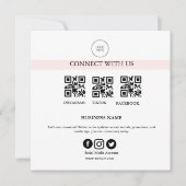 Carte Connect With Us Social Media Sign | Business (Devant)