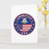 Carte Connecticut (Fleur jaune)