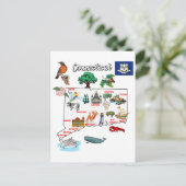 Carte Connecticut avec destinations touristiques (Debout devant)