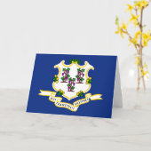 Carte Connecticuter Flag, Flag of Connecticut (Fleur jaune)