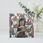 Carte Connexion Femme et Oiseaux Art lunaire (Debout devant)