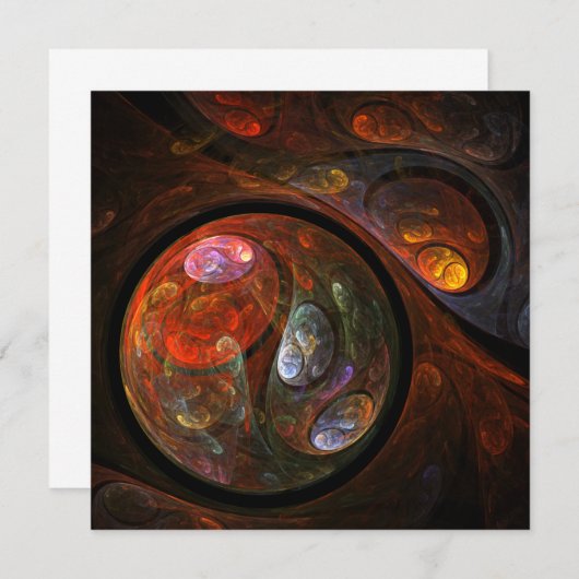 Carte Connexion fluide Art Abstrait (Devant / Derrière)