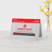 Carte Connexion Pilote Privé Félicitations (Fleur jaune)