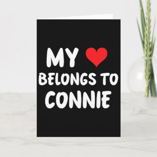 Carte Connie - Mon cœur appartient à Connie - Amour