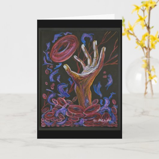 Carte Conscience 3 de douleur de drépanocyte (Fleur jaune)