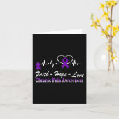 Carte Conscience de la douleur chronique Croix chrétienn (Fleur jaune)