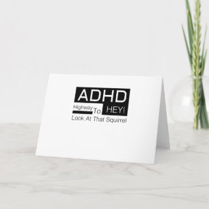 Carte Conscience de l'adhd des hommes de regard de route