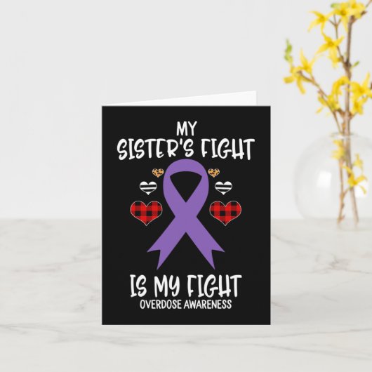 Carte Conscience de l'overdose Le combat de ma soeur est (Fleur jaune)