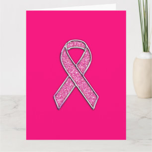 Carte Conscience de ruban de rose de style de parties