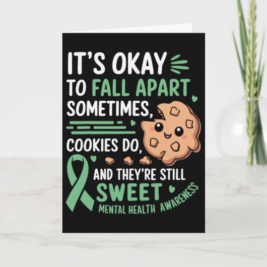 Carte Conscience de santé mentale de cookie drôle (Devant)