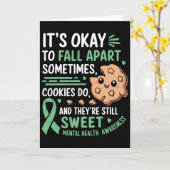 Carte Conscience de santé mentale de cookie drôle (Fleur jaune)