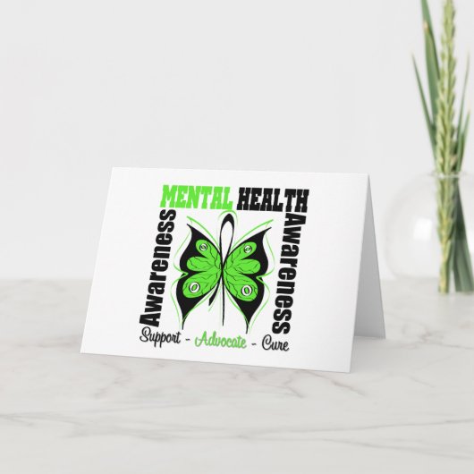 Carte Conscience de santé mentale - papillon (Devant)